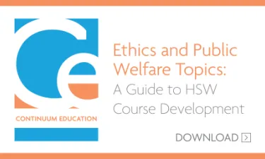 Ethics and Public Welfare topics. 