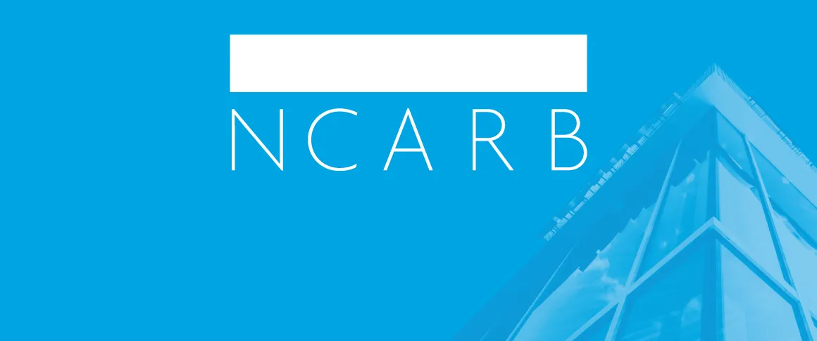 NCARB logo next to a building.