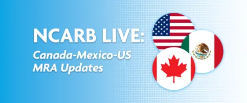 NCARB Live webinar on October 10 sharing Tri-National MRA updates. 