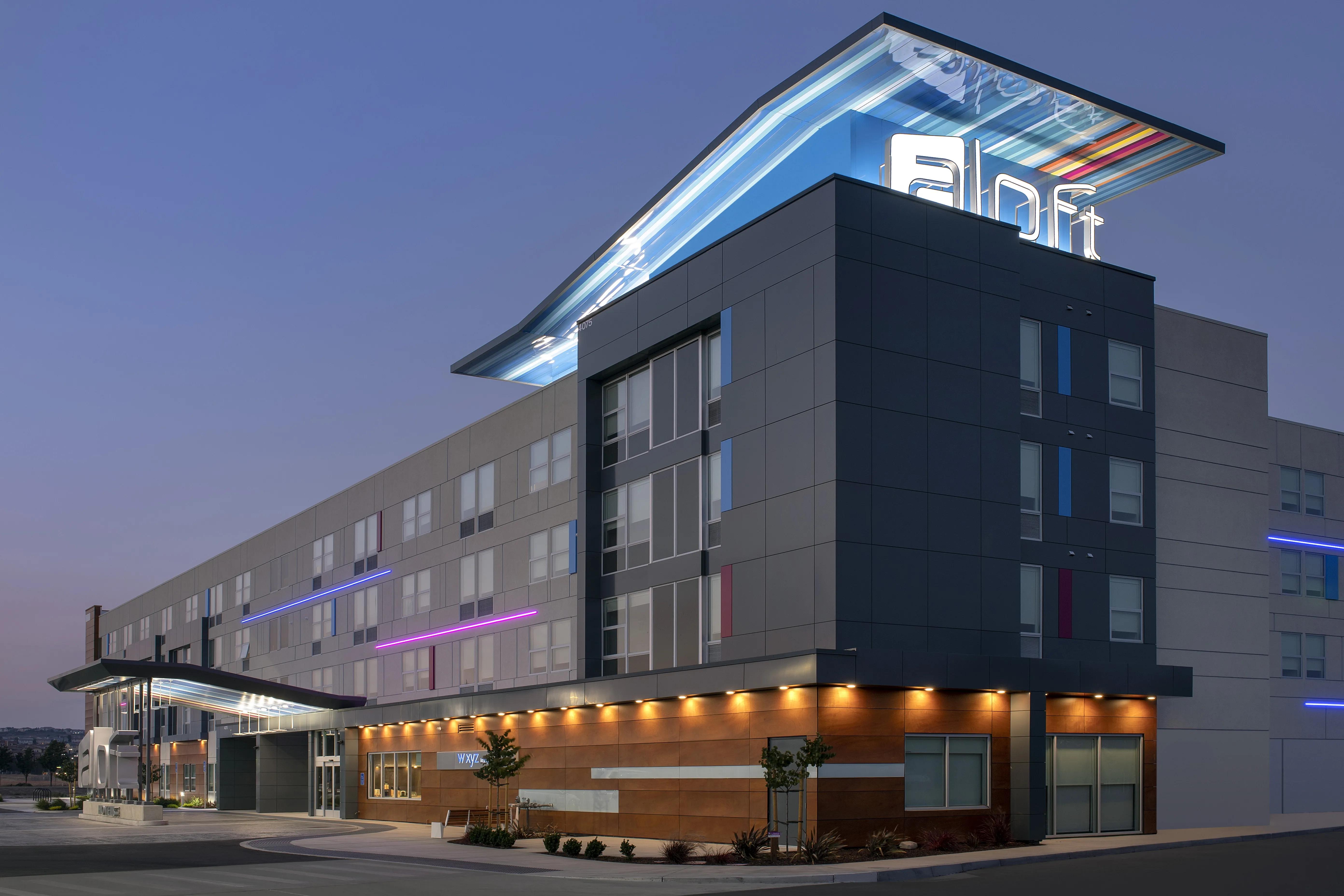 A view of Erik Peterson’s Aloft Hotel project in Dublin, California.