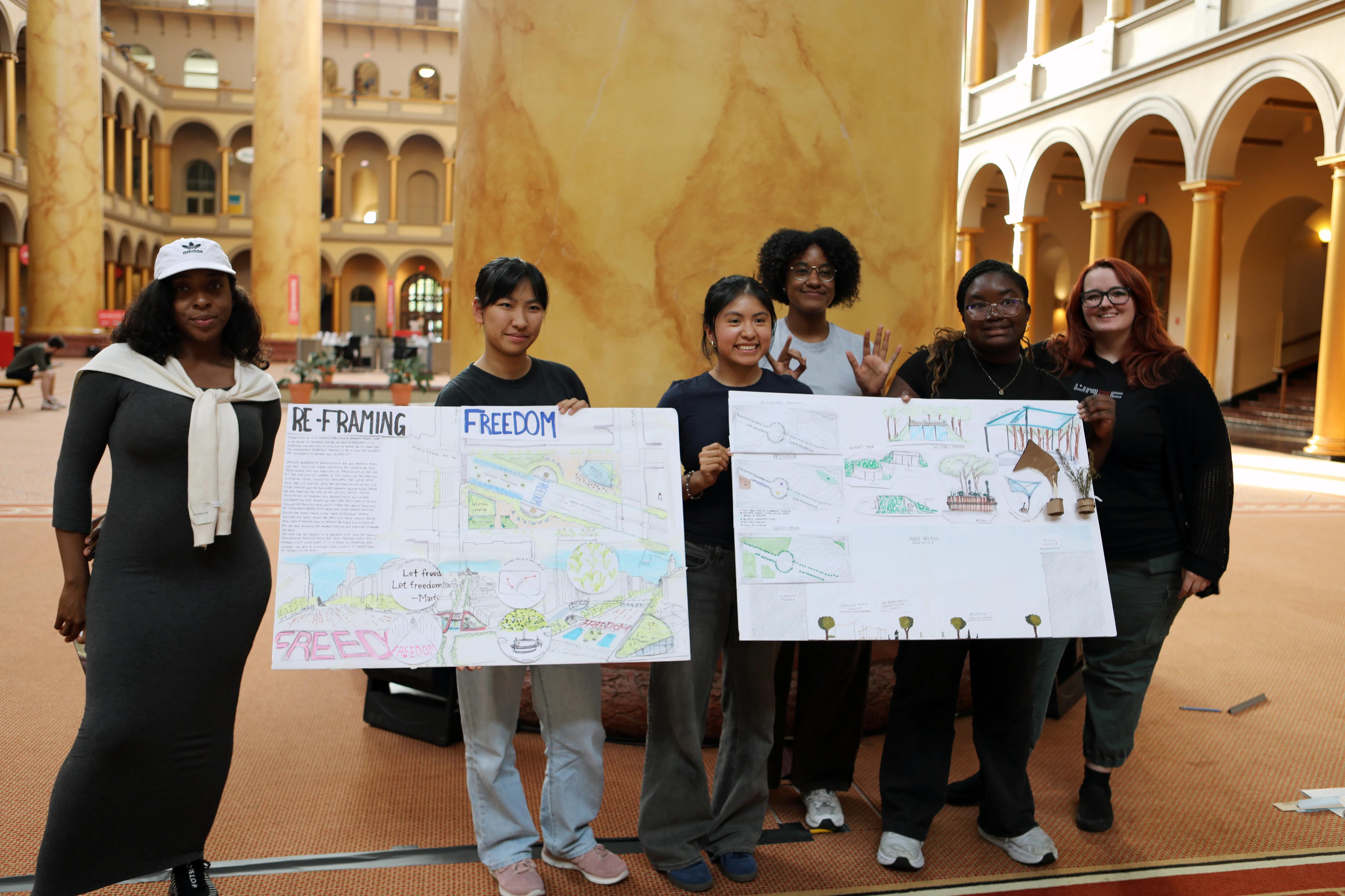 Architecture students display their designs at the Interschool Design Competition in Washington, DC.