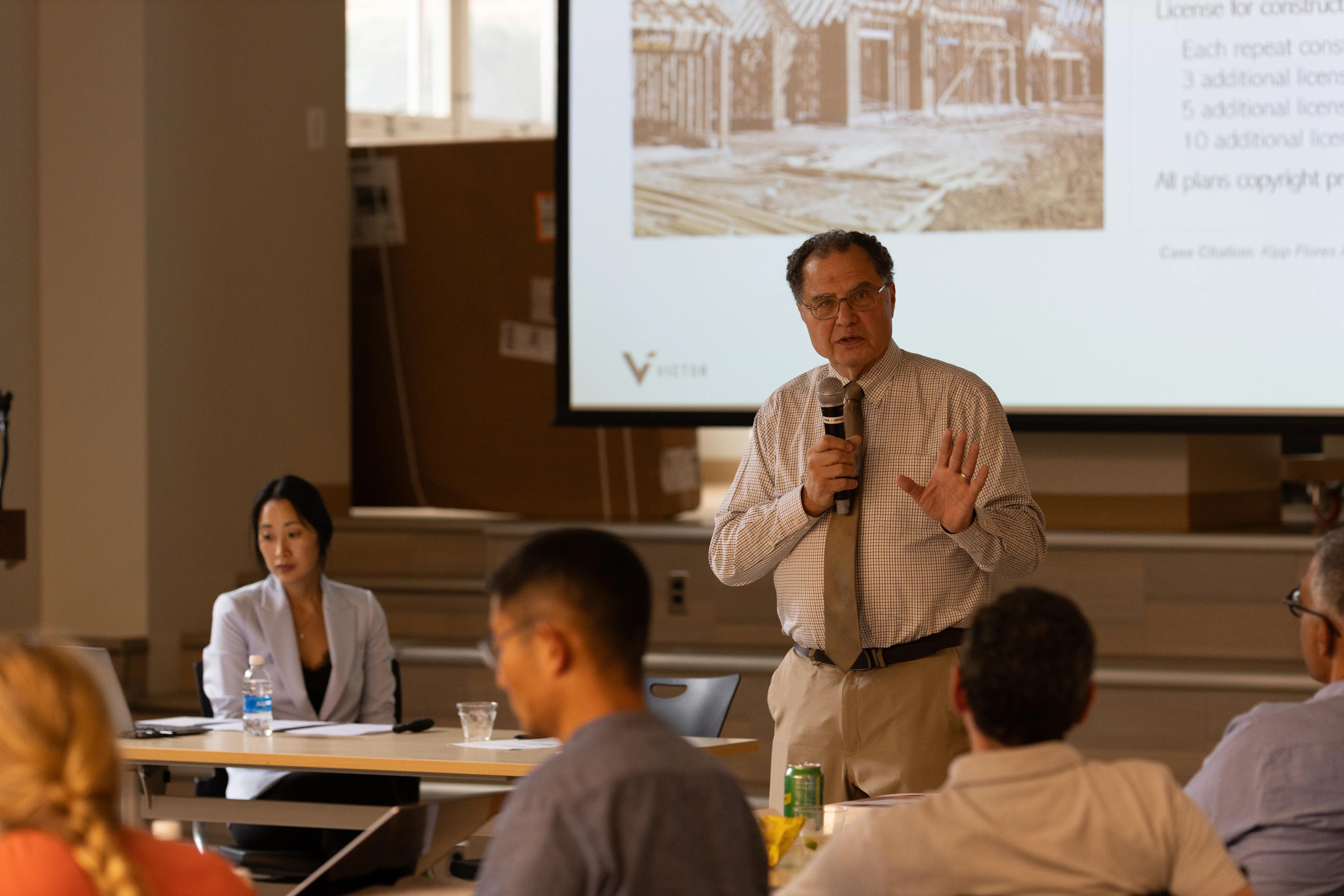 Presenters during a 2024 NCARB Scholars in Professional Practice event session. 