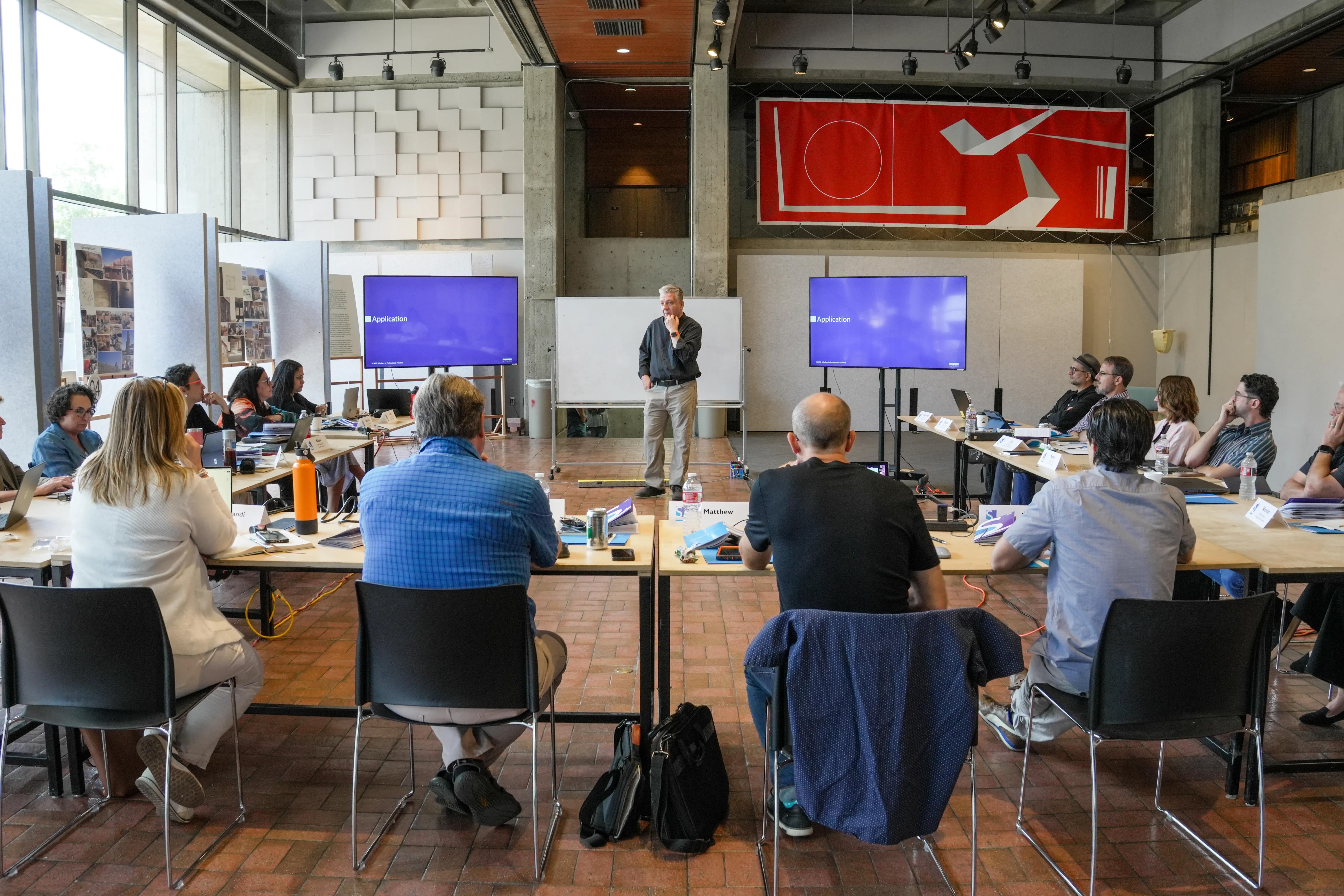 Facilitator Scott Barton during sessions at the University of Utah College of Architecture & Planning.